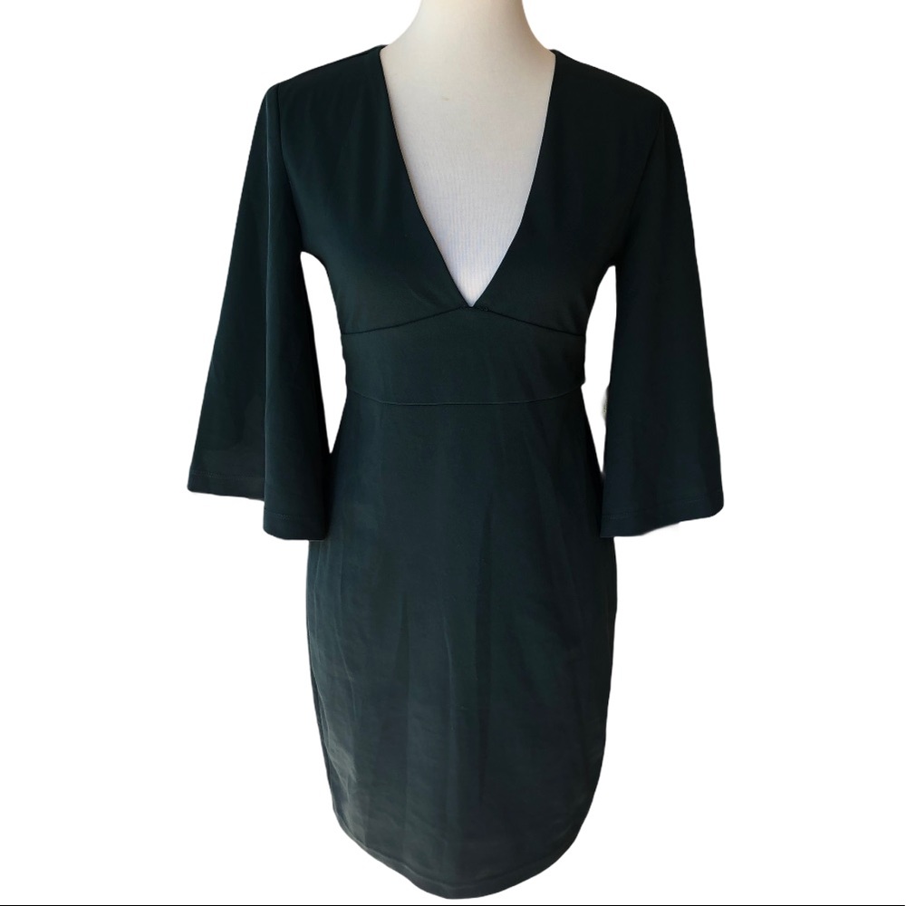 Lulus Dark Forest Green Mini Dress Sz M